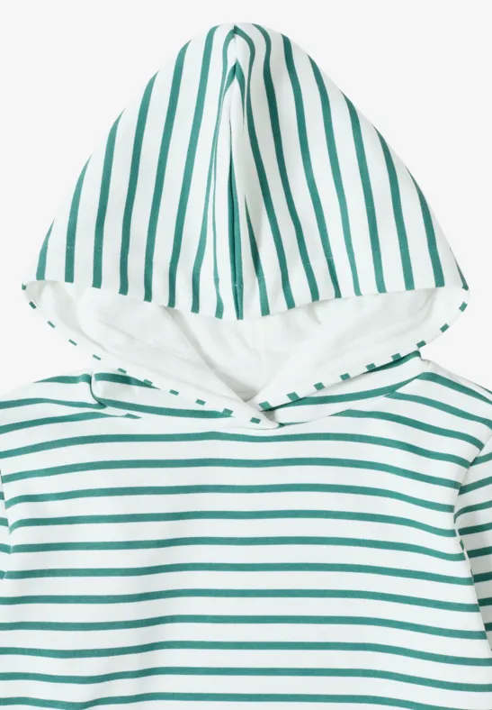 Gestreiftes Sweatshirt jewel green