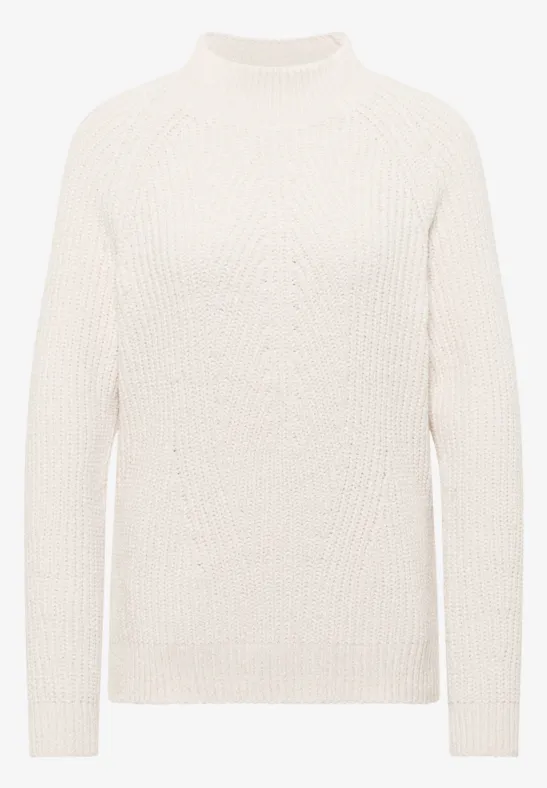 Turtleneck Chenille Pullover light greige