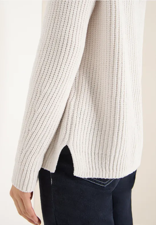 Turtleneck Chenille Pullover light greige