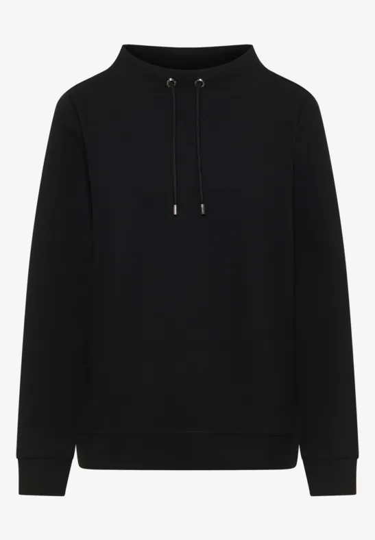 T-shirt structuré Funnel Neck Black