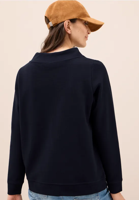 T-shirt structuré Funnel Neck urban dark blue