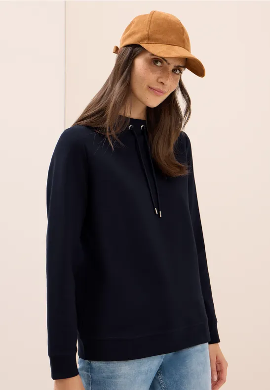 T-shirt structuré Funnel Neck urban dark blue