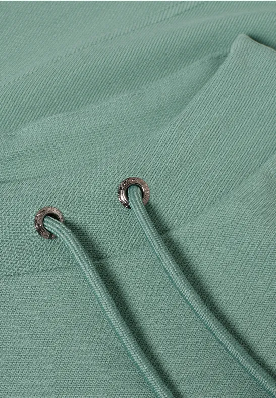Shirt met structuur en trechtervormige hals jewel green