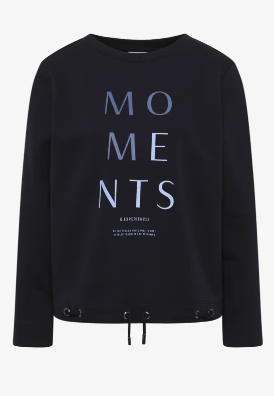 Sweatshirt mit Stickerei urban dark blue
