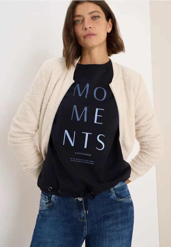 Sweatshirt mit Stickerei urban dark blue