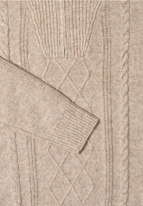 Pull à col troyer toffee cream melange