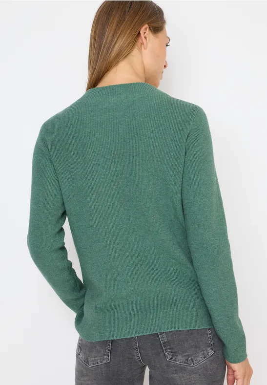 Strukturmix Pullover jewel green melange