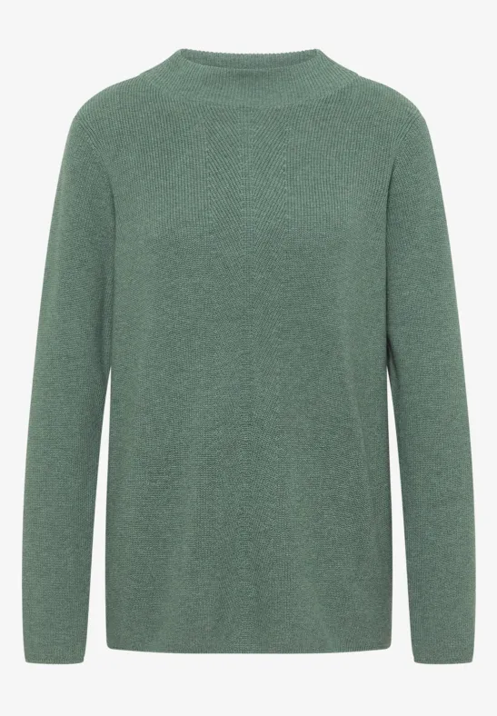 Strukturmix Pullover jewel green melange