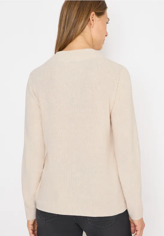 Strukturmix Pullover oat milk beige melange