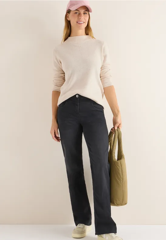 Strukturmix Pullover oat milk beige melange