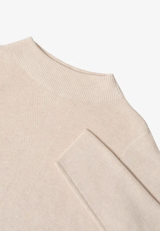 Strukturmix Pullover oat milk beige melange