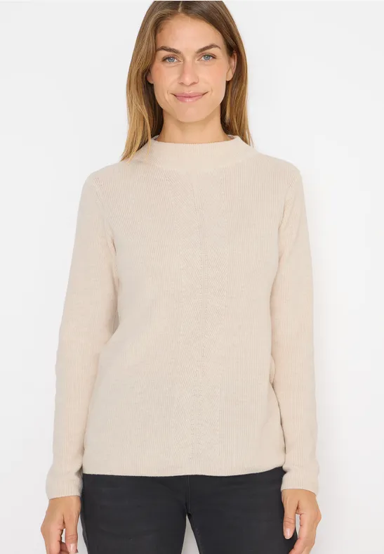 Strukturmix Pullover oat milk beige melange