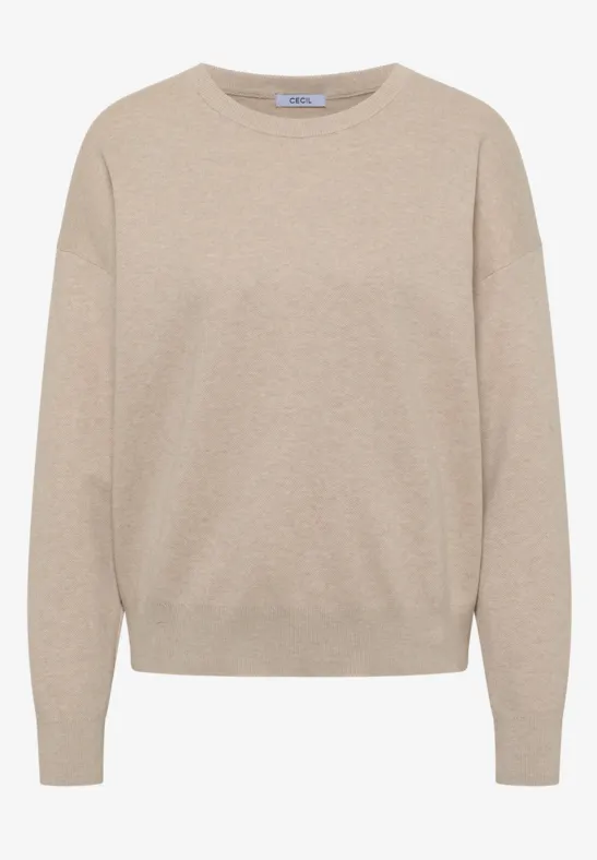 Strick Sweatshirt desert beige melange
