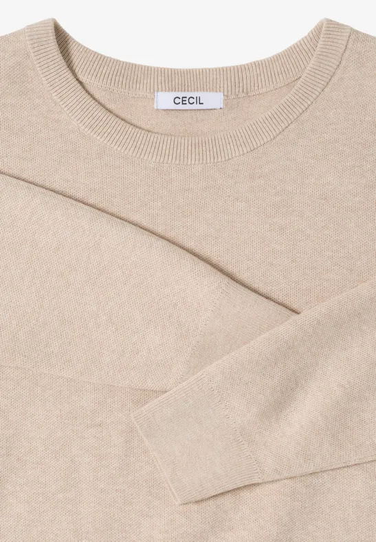 Strick Sweatshirt desert beige melange