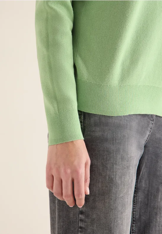 Strick Sweatshirt bamboo green