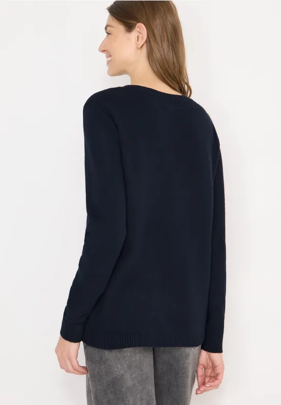 Doux pull-over en couleur unie universal blue
