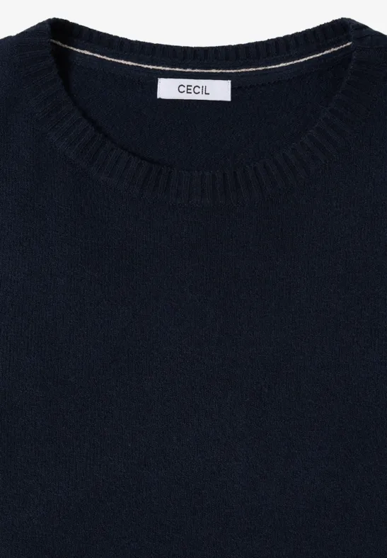 Doux pull-over en couleur unie universal blue