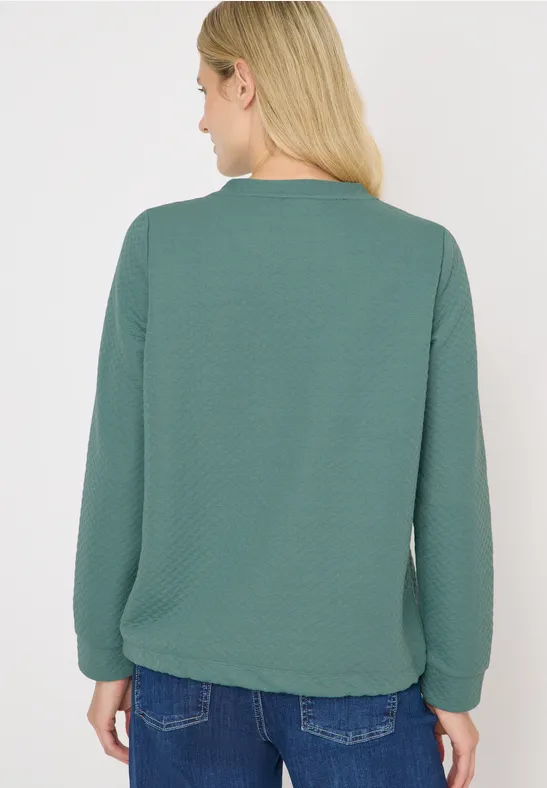 Sweatshirt mit Struktur jewel green