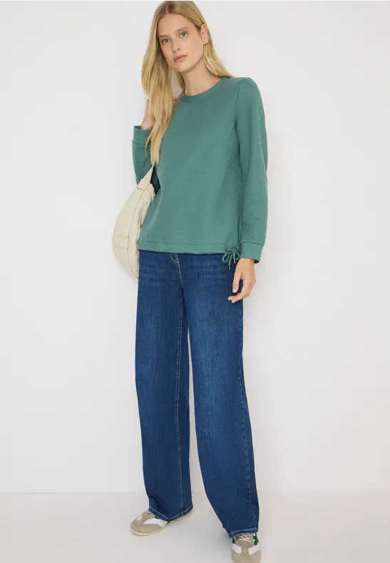 Sweatshirt mit Struktur jewel green