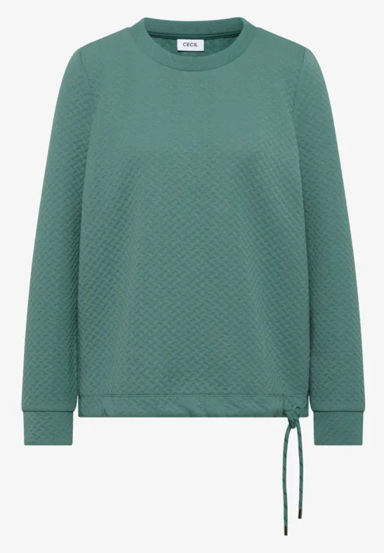 Sweatshirt mit Struktur jewel green