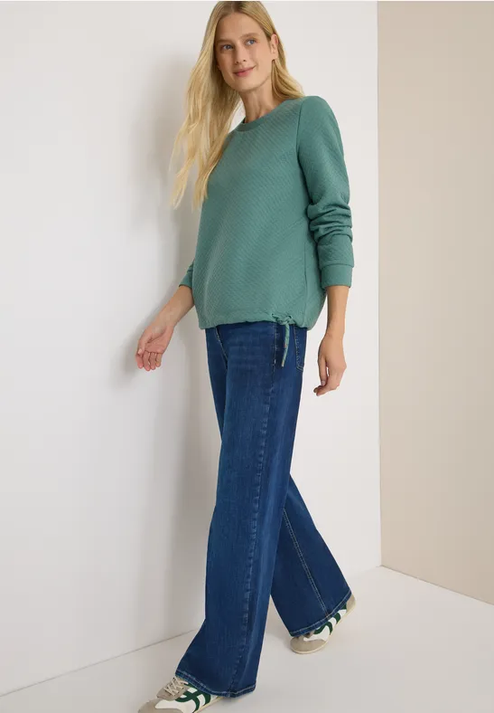 Sweatshirt mit Struktur jewel green