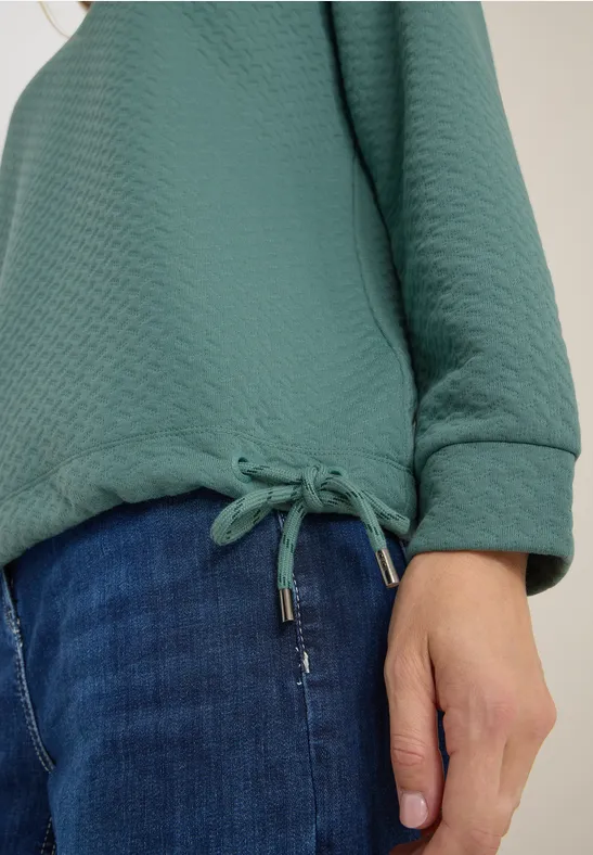 Sweatshirt mit Struktur jewel green