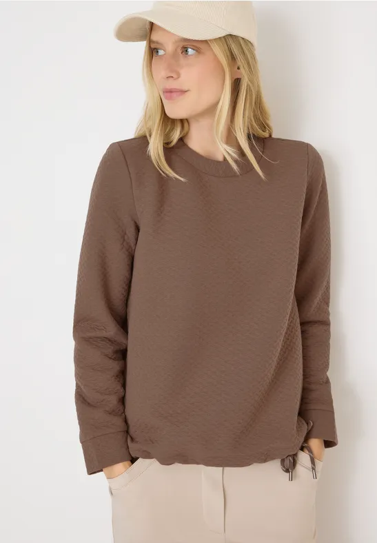 Sweatshirt mit Struktur cocoa taupe