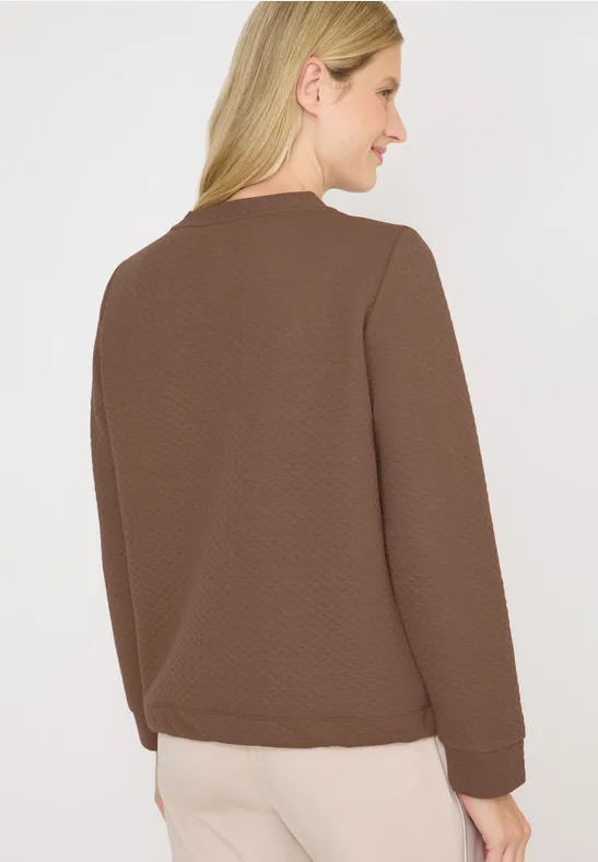 Sweatshirt mit Struktur cocoa taupe