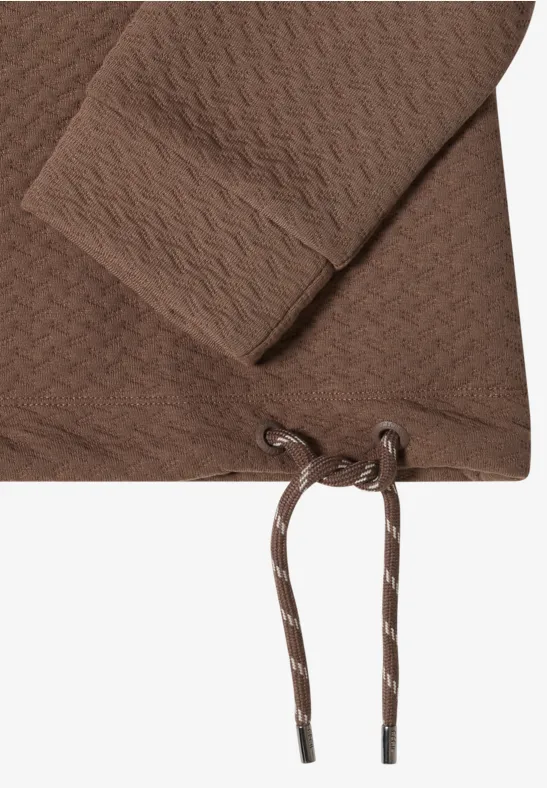 Sweatshirt mit Struktur cocoa taupe