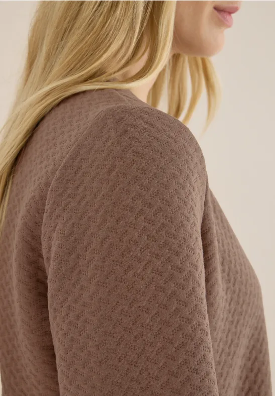 Sweatshirt mit Struktur cocoa taupe