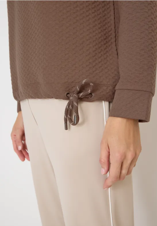 Sweatshirt mit Struktur cocoa taupe