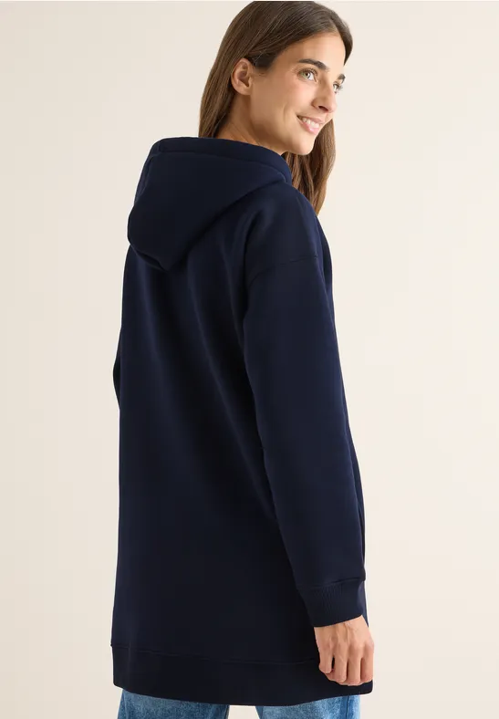 Long sweat à capuche urban dark blue
