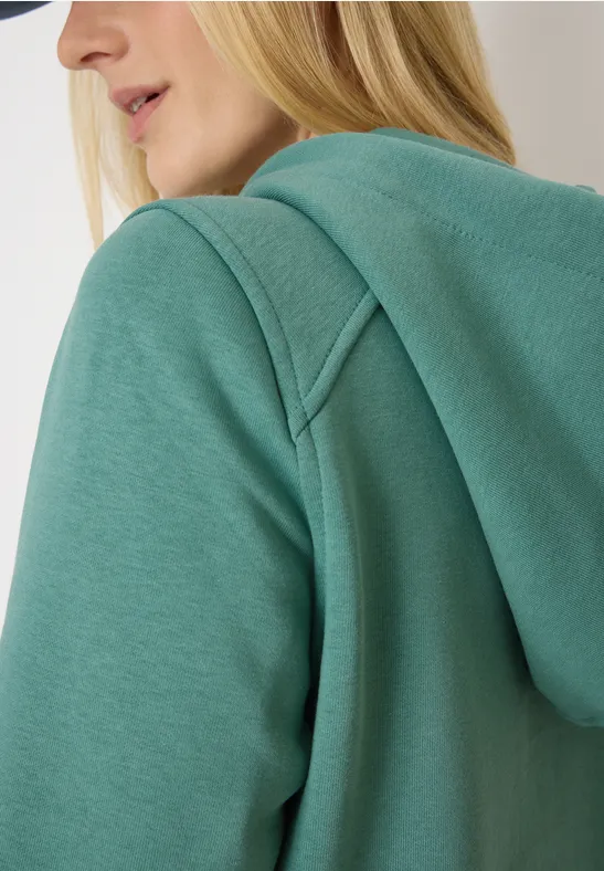 Hoodie mit Wording jewel green