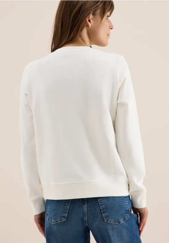 Sweatshirt mit Wording vanilla white
