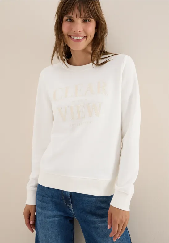 Sweatshirt mit Wording vanilla white