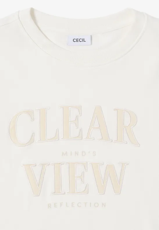 Sweatshirt mit Wording vanilla white