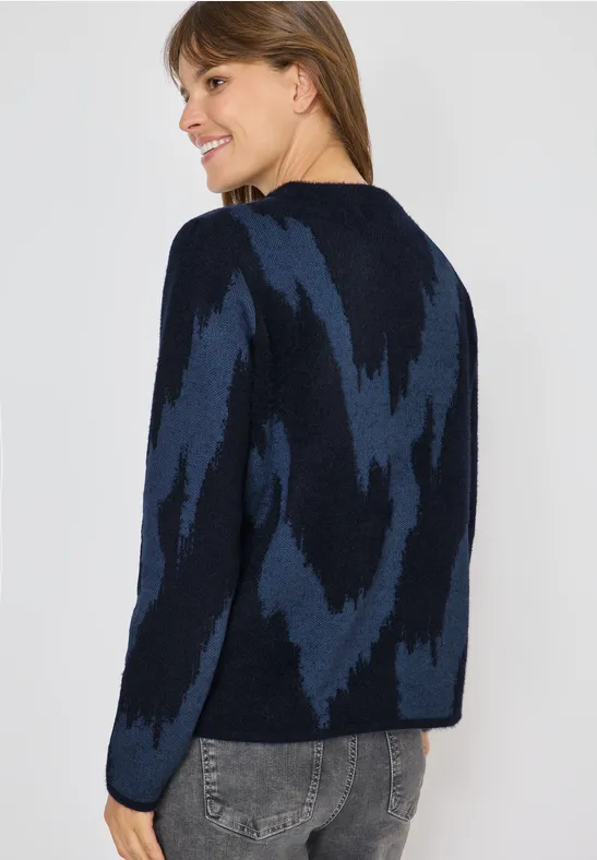 Gemusterter Pullover urban dark blue