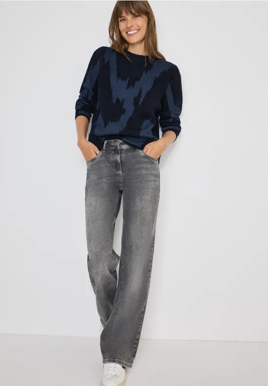 Gemusterter Pullover urban dark blue