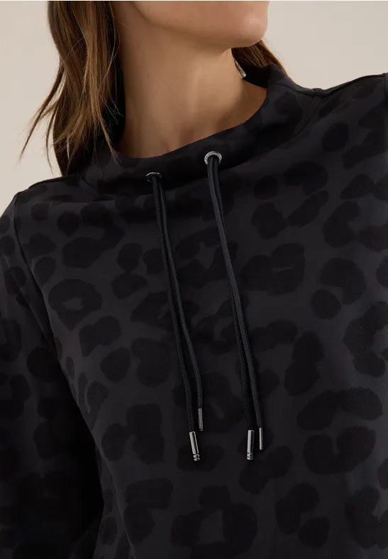 Leo Jacquard Pullover Black