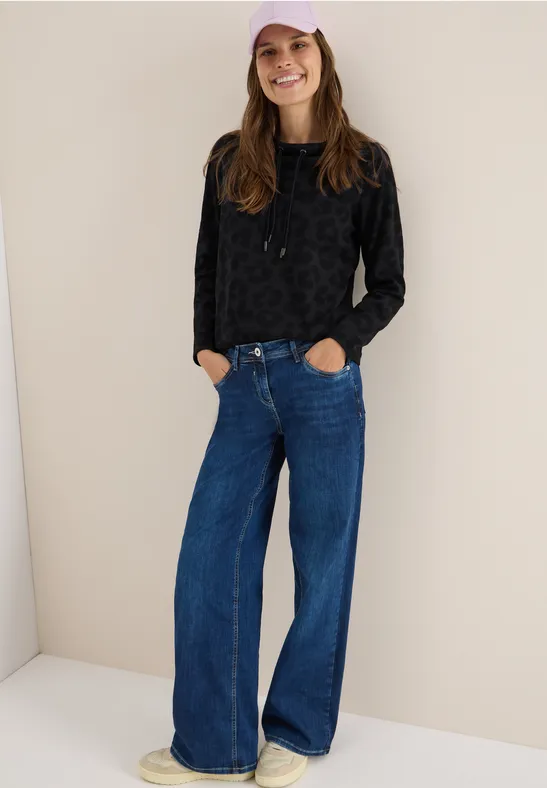 Leo Jacquard Pullover Black