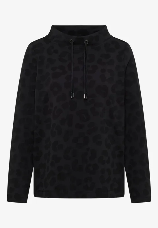 Leo Jacquard Pullover Black