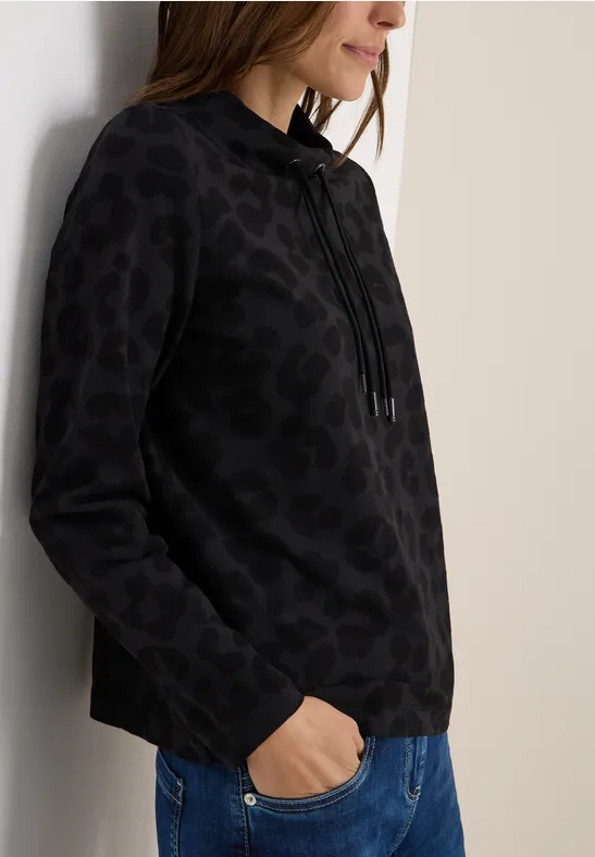 Leo Jacquard Pullover Black