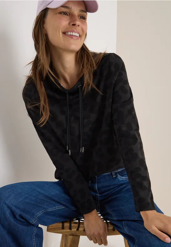 Leo Jacquard Pullover Black