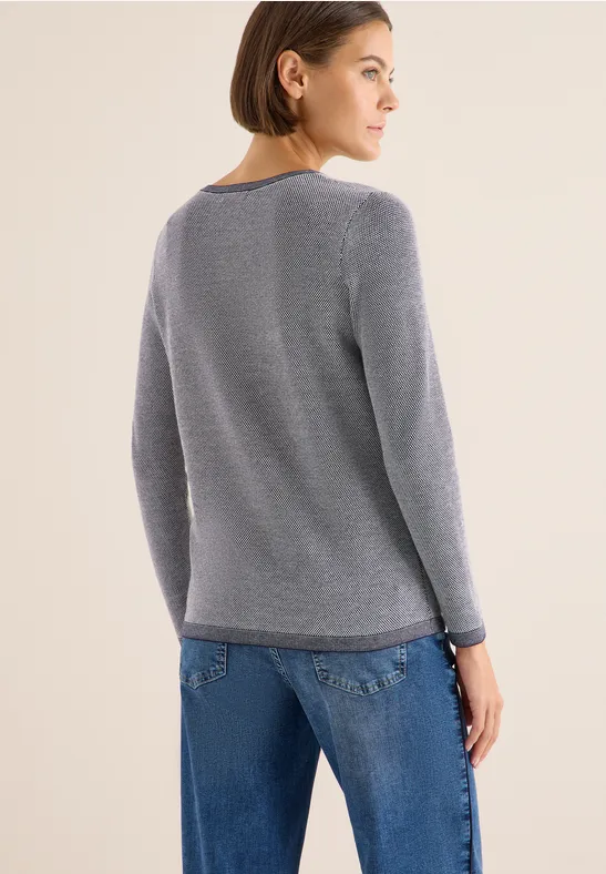 Two-Tone Pullover vanilla white