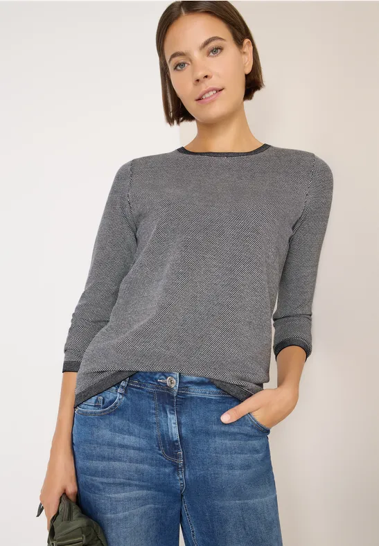 Two-Tone Pullover vanilla white