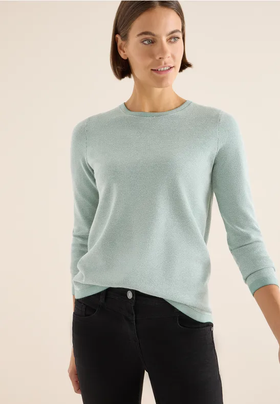 Two-Tone Pullover jewel green