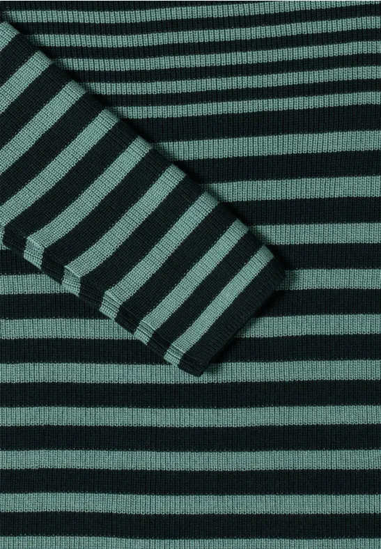 Gestreifter Pullover jewel green