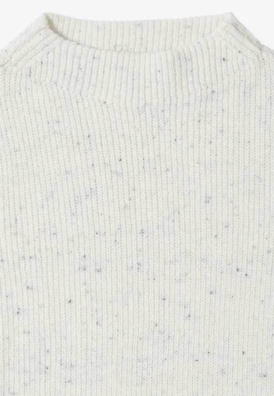 Pullover mit feinem Muster vanilla white