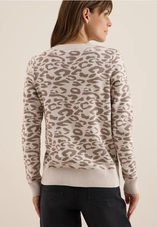 Leo Jacquard Pullover sandalwood beige melange