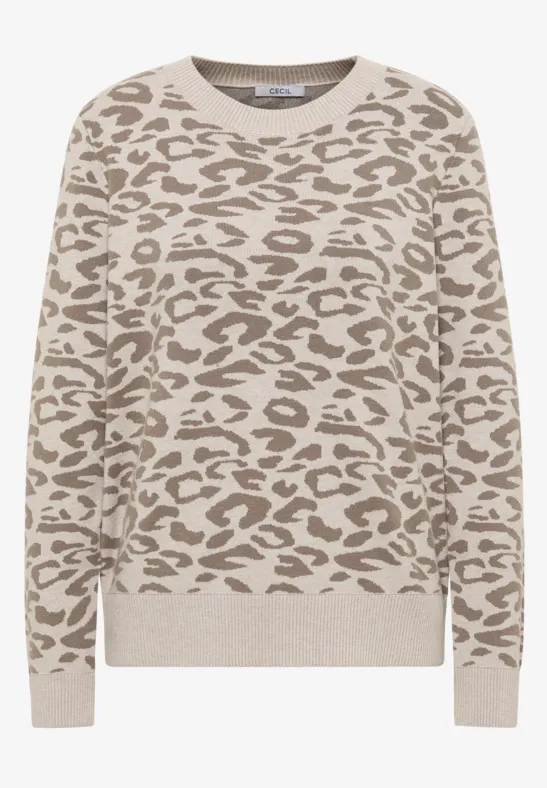 Leo Jacquard Pullover sandalwood beige melange
